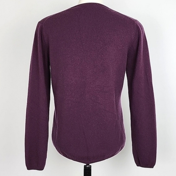 Kirkland Purple Cashmere V Neck Pullover Long Sleeves Top Sz Small/Medium - Picture 2 of 8